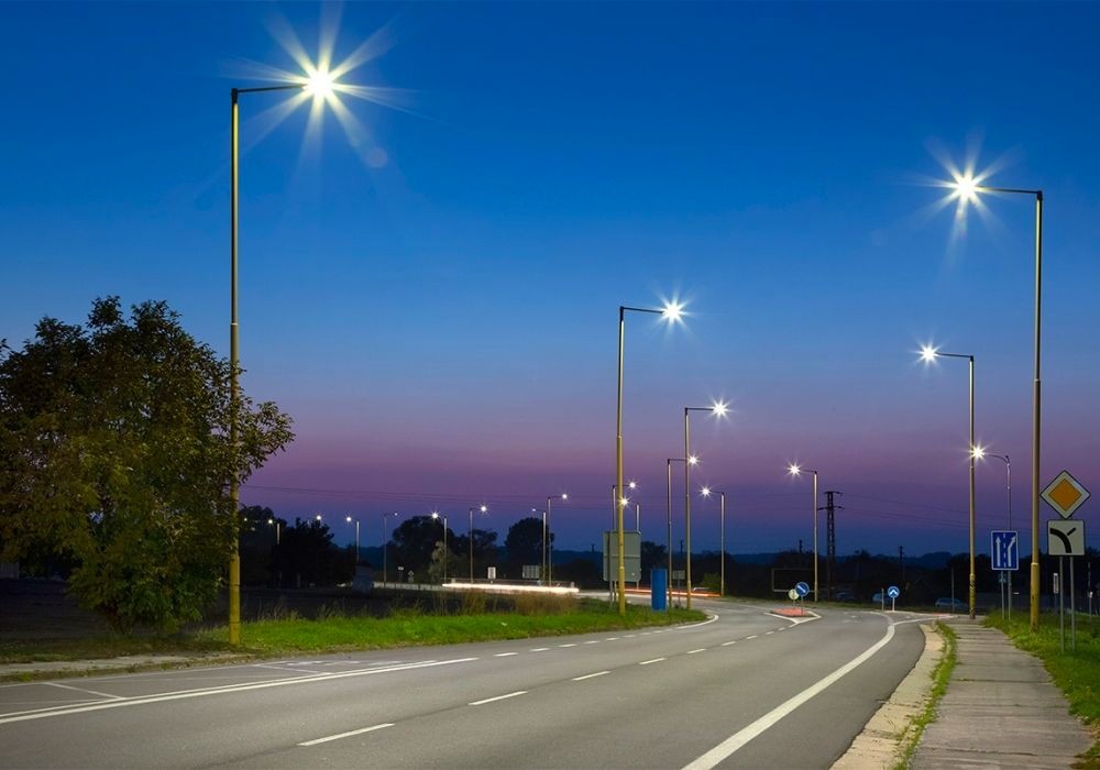 The Street Lighting System Illuminates the Streets and Walkways